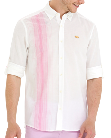 Рубашка хлопковая мужская / Белый / 48