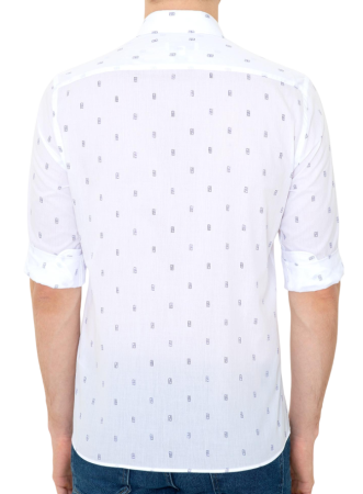 Рубашка хлопковая мужская / Белый / 46