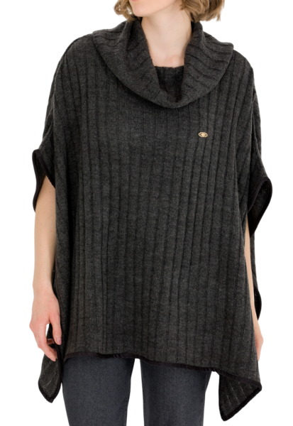 Свитер свободного кроя женский / Темно-серый / 40