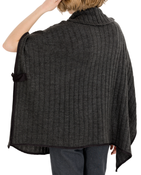 Свитер свободного кроя женский / Темно-серый / 40