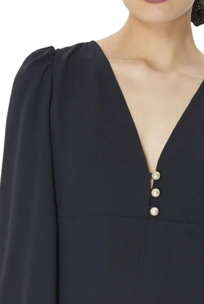 Платье c V-образным вырезом женское / Серый / 44