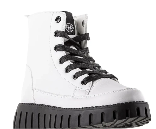 Полусапоги из экокожи для девочки / Белый / 33