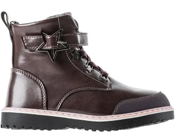 Полусапоги из экокожи для девочки / Бордовый / 26