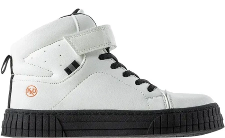 Ботинки из экокожи для мальчика / Белый / 32