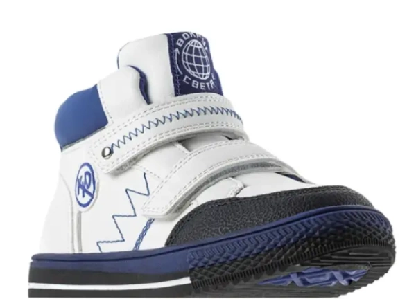 Ботинки из экокожи для мальчика / Белый / 30