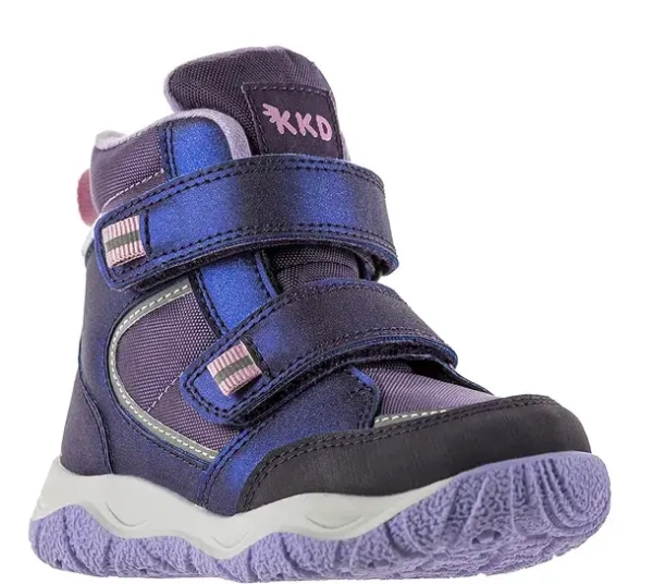 Ботинки из экокожи для девочки / Фиолетовый / 25