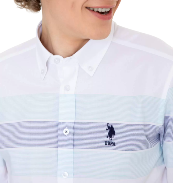 Рубашка с логотипом мужская / Белый / 46