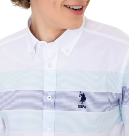 Рубашка с логотипом мужская / Белый / 46