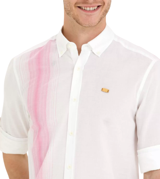 Рубашка с логотипом мужская / Белый / 46