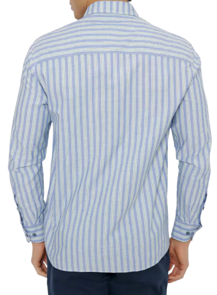 Рубашка с логотипом мужская / Синий / 44