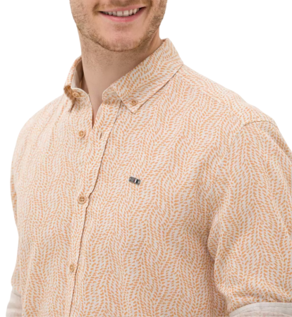 Рубашка с длинным рукавом мужская / Бежевый / 48