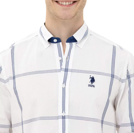 Рубашка с длинным рукавом мужская / Белый / 50