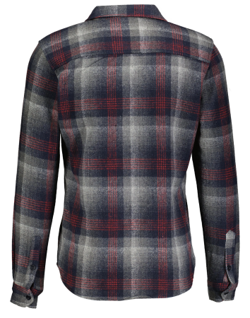 Рубашка в клетку мужская / Темно-серый / 46