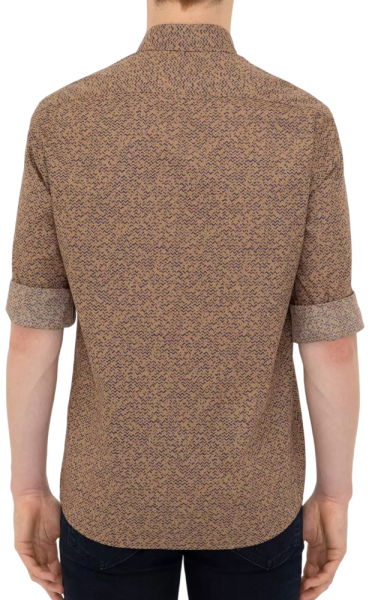 Рубашка с логотипом мужская / Бежевый / 44