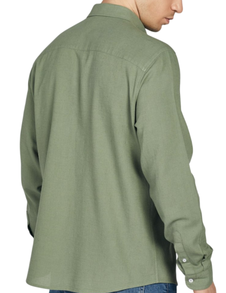 Рубашка прямого кроя мужская / Хаки / 48