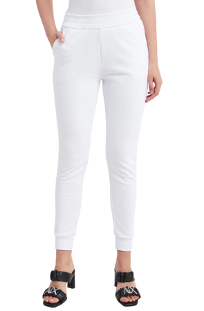 Брюки-джоггеры с логотипом женские / Белый / 44