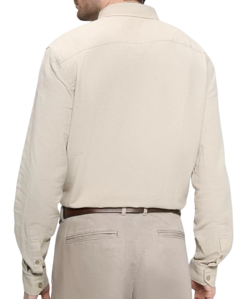 Рубашка прямого кроя мужская / Бежевый / 52