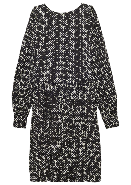 Платье из вискозы с принтом женское / Молочный / 40