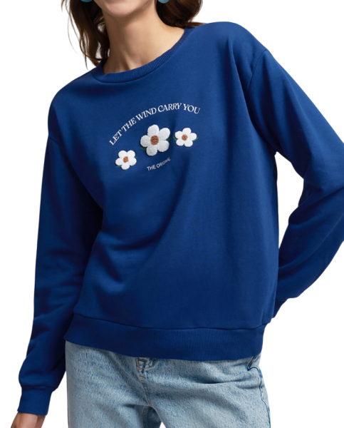 Свитшот с принтом женский / Синий / 46