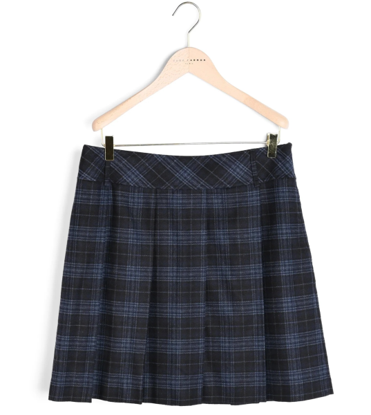 Юбка в клетку женская / Черный / 48