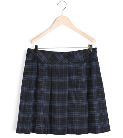 Юбка в клетку женская / Черный / 48