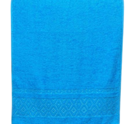 Полотенце из хлопка, 70х130 см / Бирюзовый / 70х130