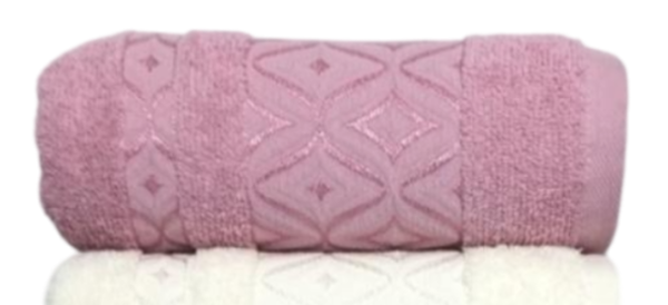 Полотенце из хлопка, 70х130 см  / Светло-розовый / 70х130