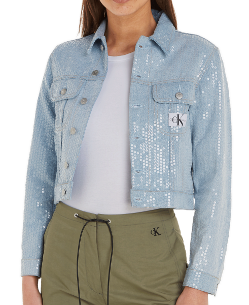 Куртка с принтом женская / Голубой / 42