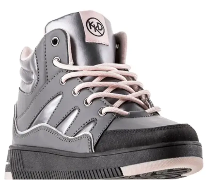 Ботинки на молнии для девочки / Серый / 34