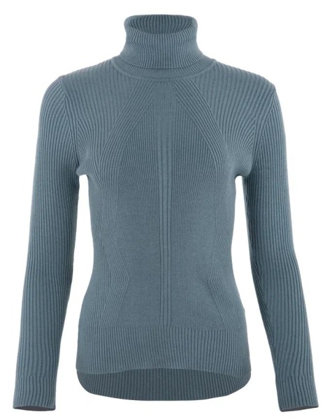 Водолазка в рубчик женская / Голубой / 50