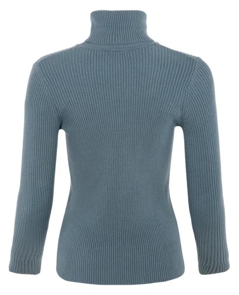 Водолазка в рубчик женская / Голубой / 50