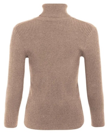 Водолазка в рубчик женская / Бежевый / 48