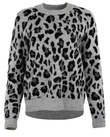 Пуловер с принтом женский  / Темно-серый / 50