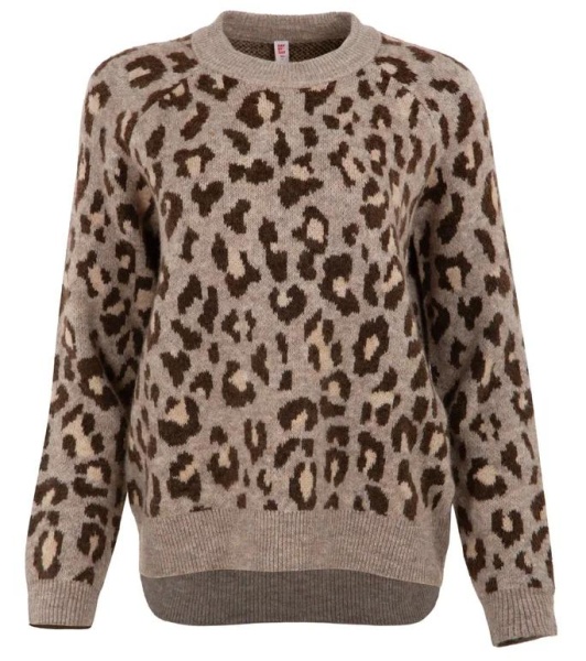 Пуловер с принтом женский  / Бежевый / 50