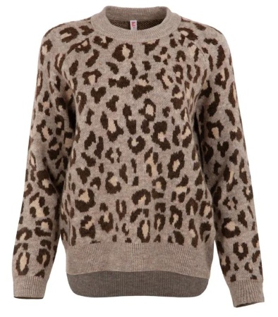 Пуловер с принтом женский  / Бежевый / 50