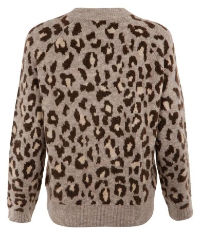 Пуловер с принтом женский  / Бежевый / 50