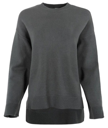 Пуловер свободного кроя женский  / Темно-серый / 48