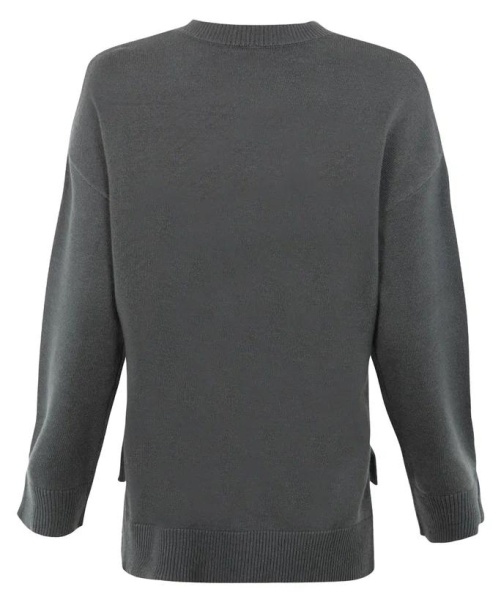 Пуловер свободного кроя женский  / Темно-серый / 48