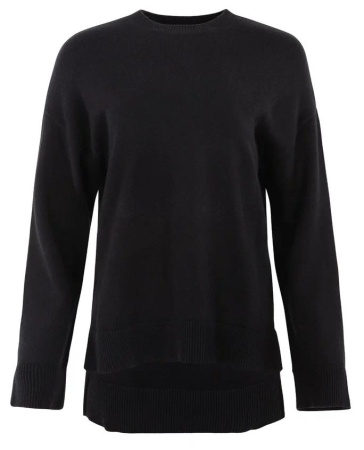 Пуловер свободного кроя женский  / Черный / 44