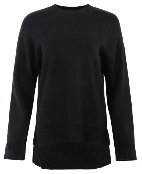 Пуловер свободного кроя женский  / Черный / 50