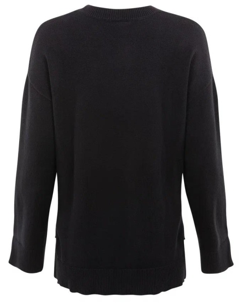 Пуловер свободного кроя женский  / Черный / 50