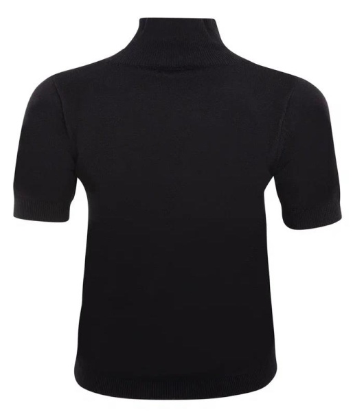 Водолазка с коротким рукавом женская / Черный / 50