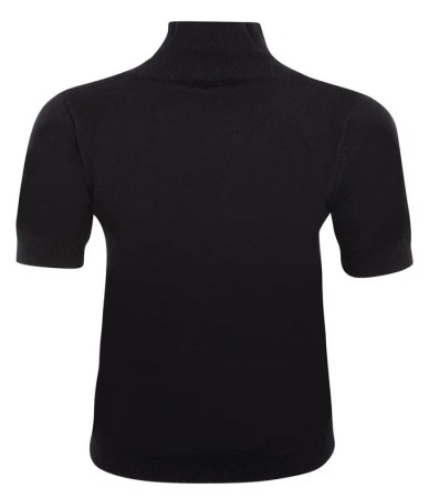 Водолазка с коротким рукавом женская / Черный / 50