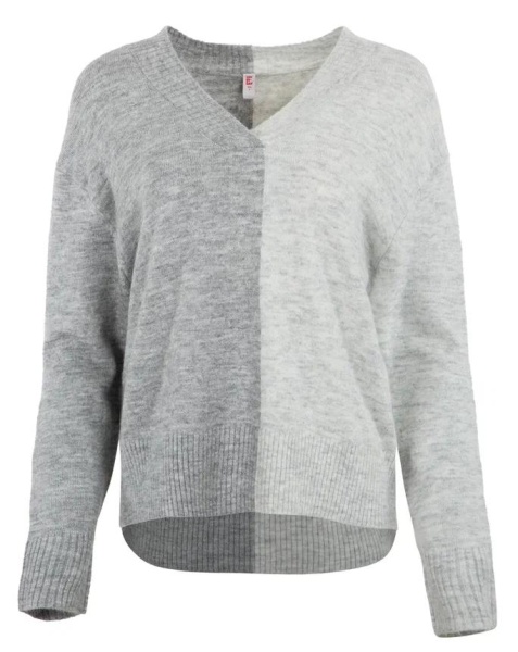 Пуловер свободного кроя женский / Светло-серый / 50