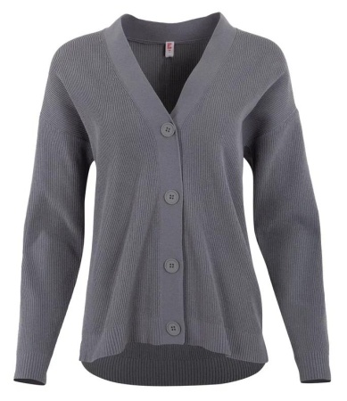 Кардиган на пуговицах женский  / Светло-серый / 50