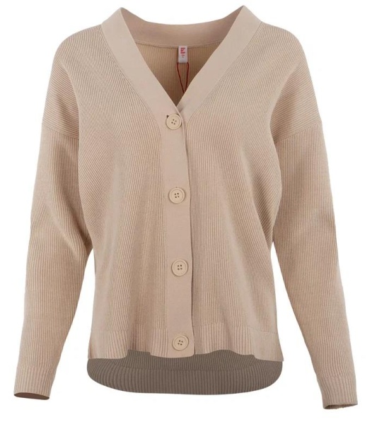 Кардиган на пуговицах женский  / Молочный / 50