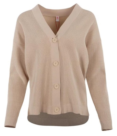Кардиган на пуговицах женский  / Молочный / 50