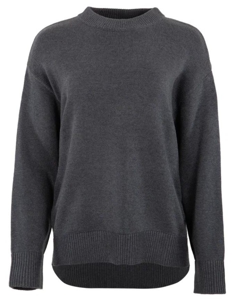 Пуловер свободного кроя женский / Темно-серый / 46