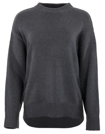 Пуловер свободного кроя женский / Темно-серый / 46