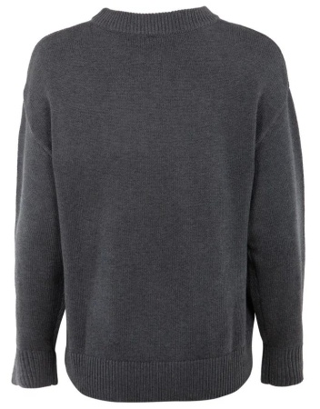 Пуловер свободного кроя женский / Темно-серый / 46